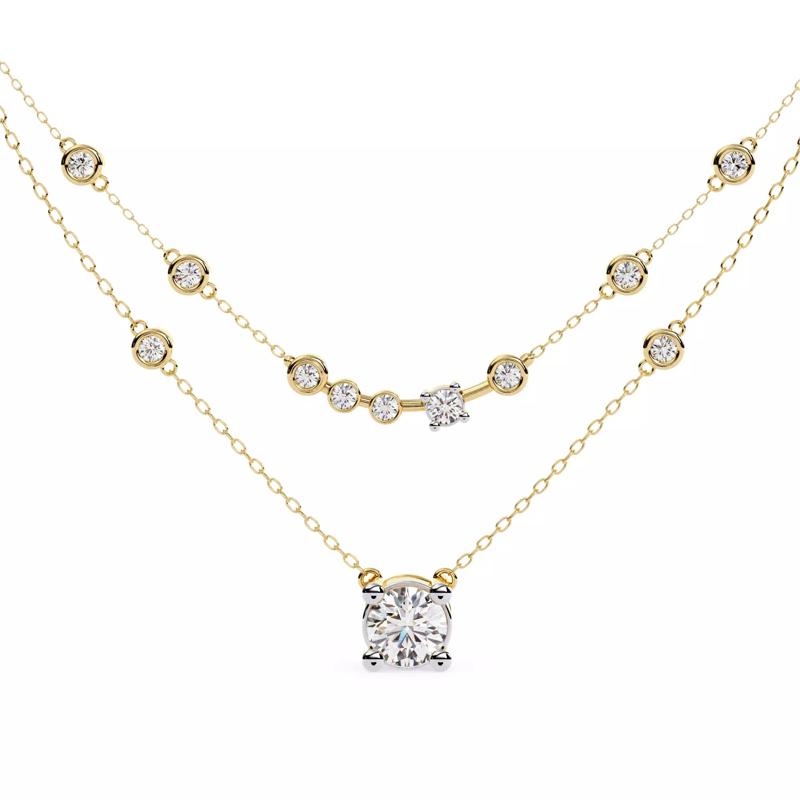 Women Luxury Diamond Necklace with chain