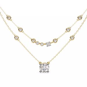 Women Luxury Diamond Necklace with chain