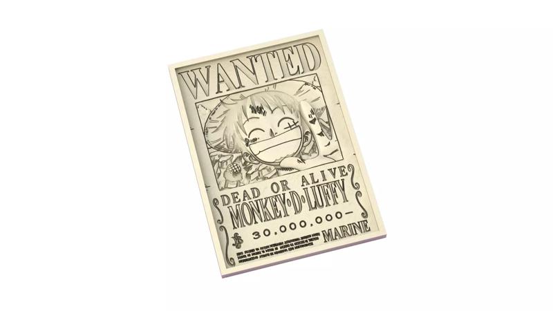 luffy bounty poster silver