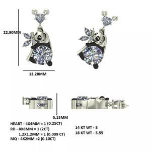 baby bear set - pendant and earring and ring