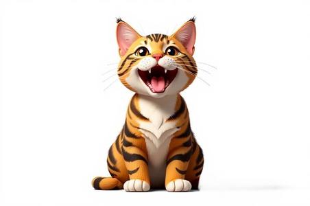 2250 Laughing Cat - 3D Printed Full-Figure Statue, pug, dachshund, poodle, cat, zebra, camel, beagle, peacock, lion, fox, bull terrier, pomeranian, galgo, wolf, doberman pinscher, newfoundland, elephant, crocodile, german shepherd