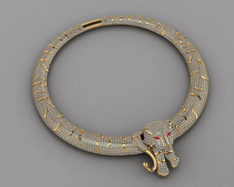 Tiger Necklace Diamond