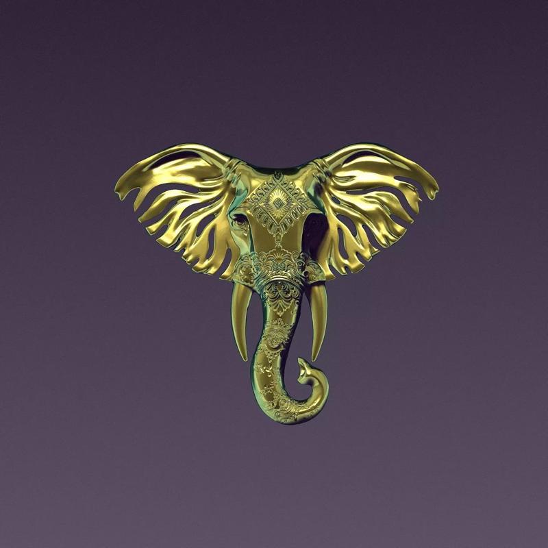 elephant - gold pendant for casting