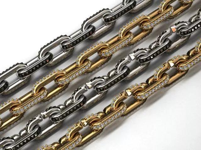 LINK CHAIN FOR NECKLACE WITH STONE