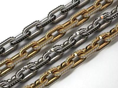 LINK CHAIN FOR NECKLACE WITH STONE