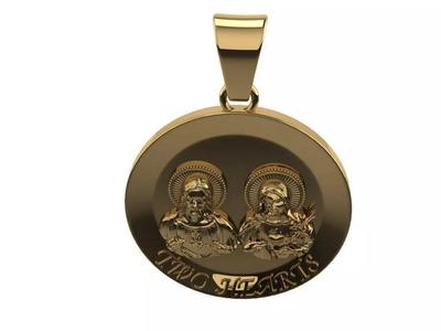 Jesus Christ and Mary necklace   489