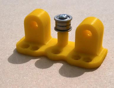 Double M6 bar mount with belt return pulley for Axis hacking experiments with I-gus or standard linear bearings