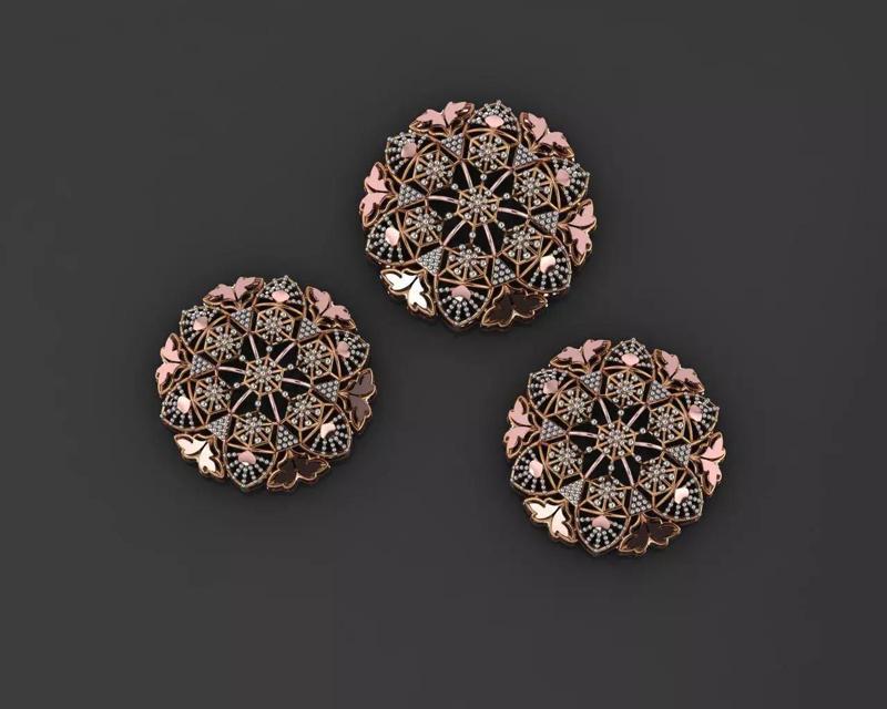 Flower Wire Mesh Ultra Vision Necklace Pendant Link