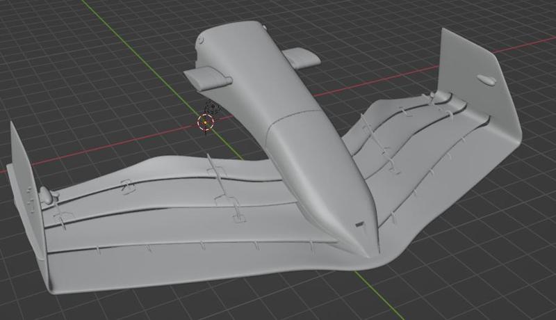 F1 RED FRONT WING 2022 SCALED 1:12