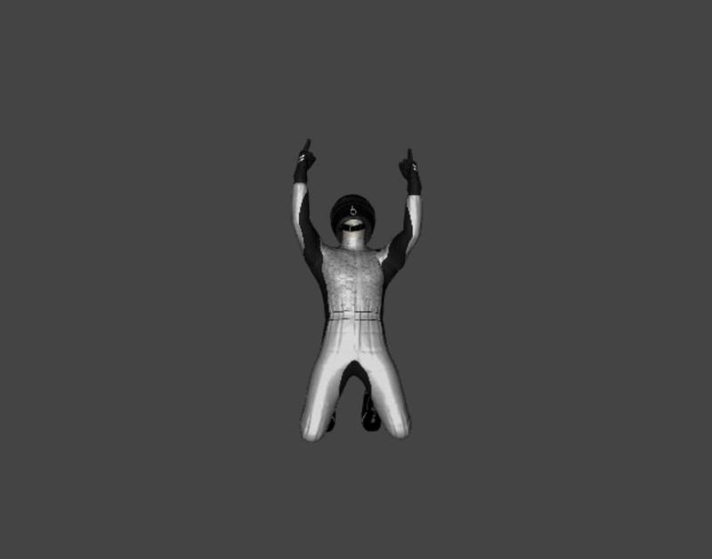 F1 Driver Rally Motorcycle Driver Celebration X1