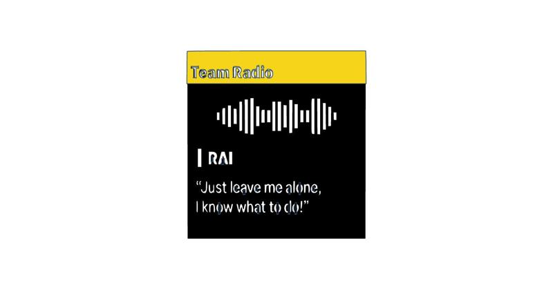 Kimi Raikonnen Leave me alone F1 Radio Message