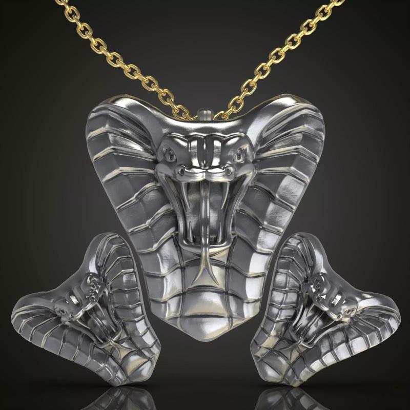 Cobra Pendant and Earing