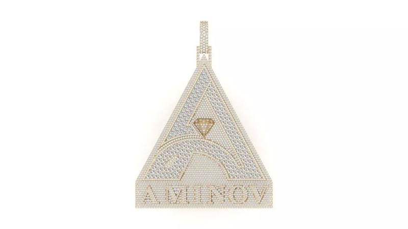 Custom Triangle Hip-Hop Pendant