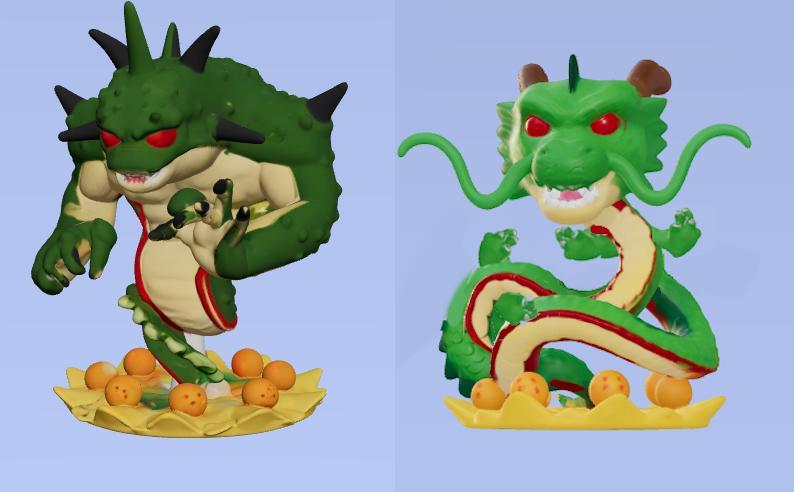 2 Porunga and Shenron POP Dragon Ball dioramas