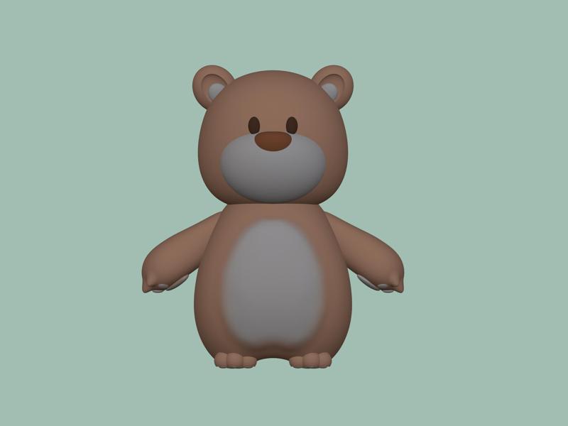 A sweet little bear in 3D! 🐻✨