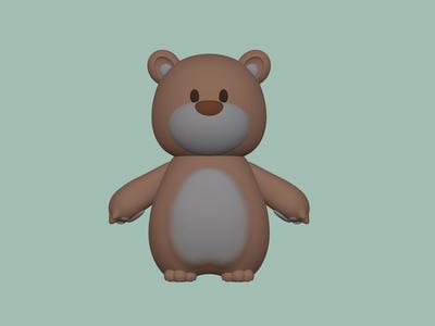 A sweet little bear in 3D! 🐻✨
