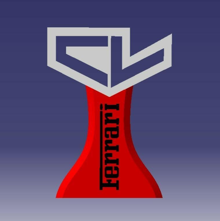 Charles Leclerc logo statue