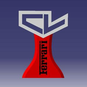 Charles Leclerc logo statue