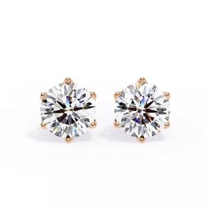 Diamond Studs Earrings 360 animation renders 3dm stl details