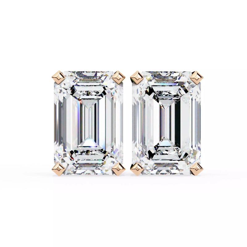 Diamond Studs Earrings 360 animation renders 3dm stl details