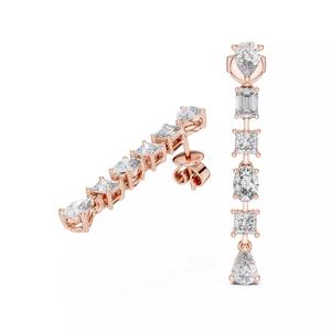 Diamond Drops Earrings 3dm stl renders animation videos details