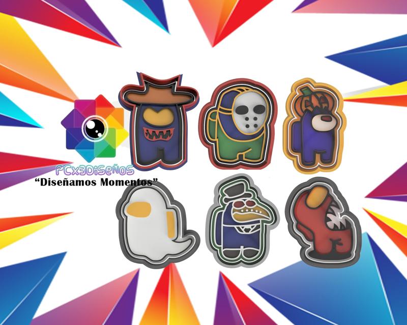 Set 6 HALLOWEEN AMong US CALLET CUTTERS