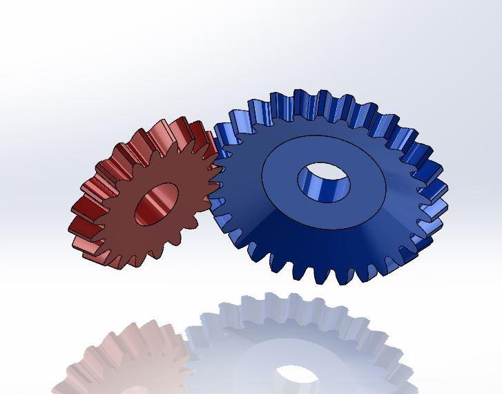 45 Degree Bevel Gear Example