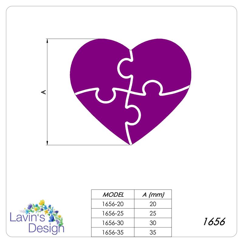 VALENTINE'S DAY /POLYMER CLAY CUTTER / 4 SIZES / LED1656