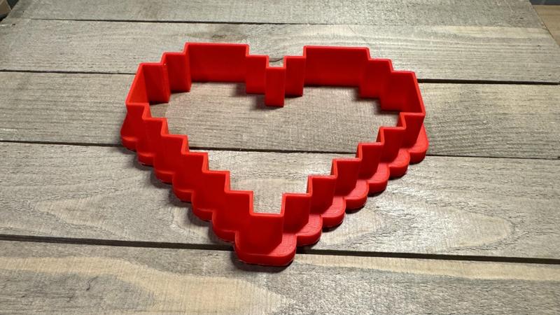 Pixel Heart Cookie Cutter / Clay Cutter