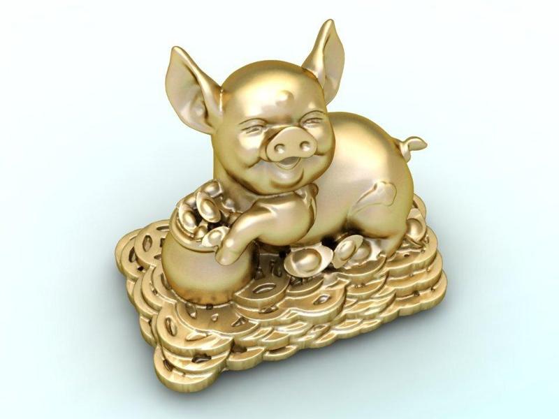Pig souvenir jewelry - Pig statue - N937
