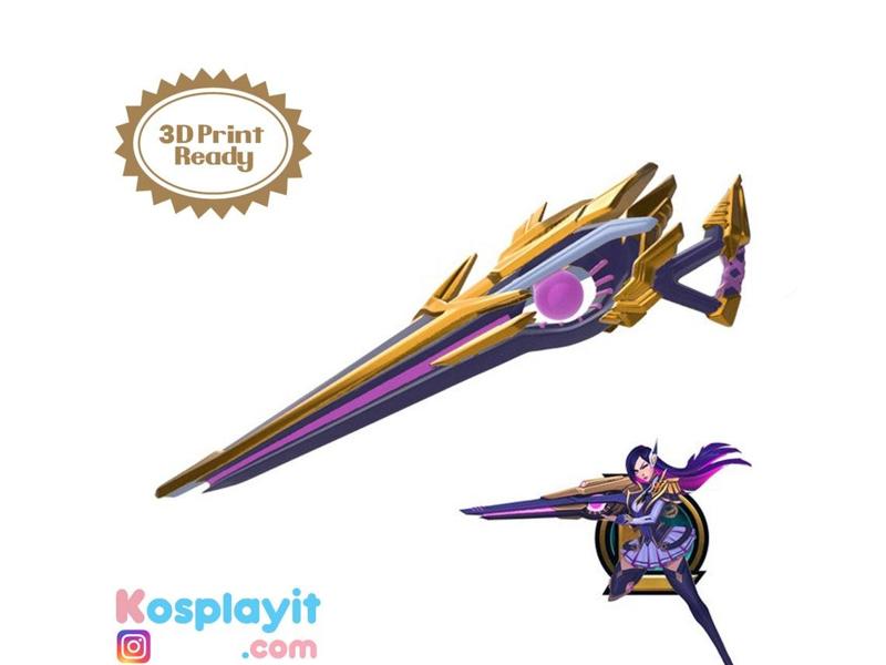 Battle Academia Caitlyn Gun 3D Model Digital File - League of Legends Cosplay - Caitlyn Cosplay - 3D Printing- 3D Print - LOL Cosplay