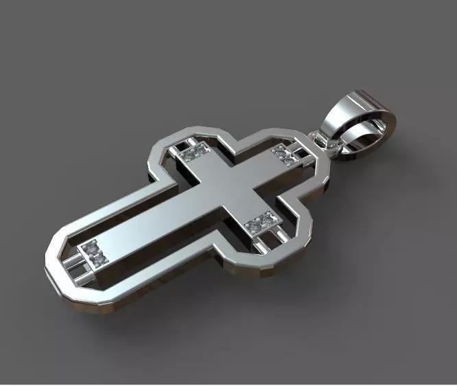Christian symbol cross pendant 3D print model