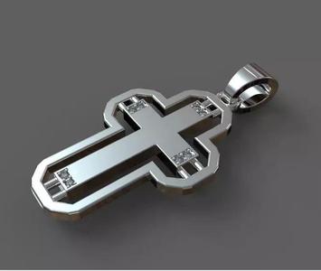 Christian symbol cross pendant 3D print model
