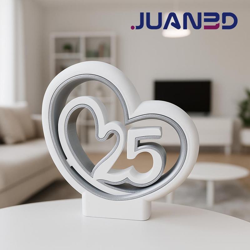 Silver Wedding Trophy - 25th Anniversary Trophy Decoration