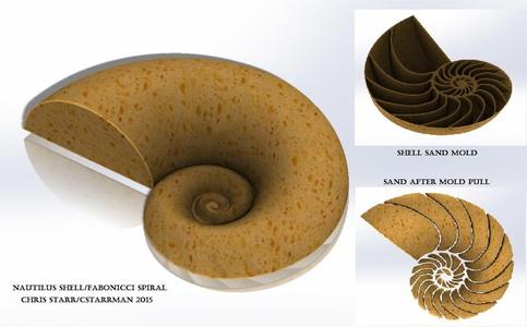 Nautilus Shell Castle (Fabonacci/Logarithmic Spiral)