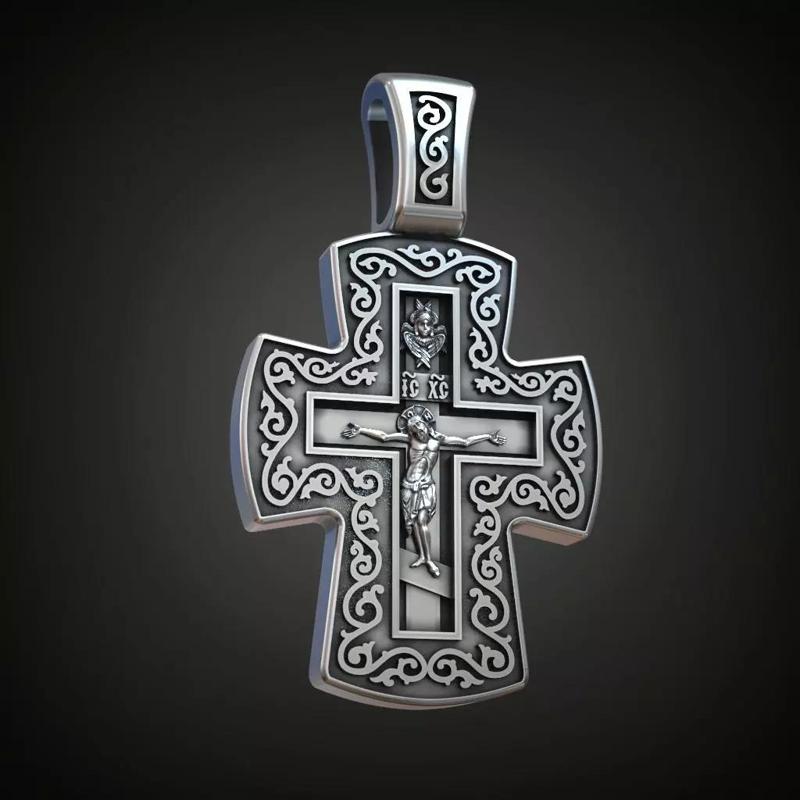 Cross orthodox Jesus crucifixion cherub