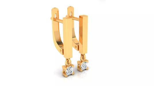 Earring E22 The luxury female earring with gems