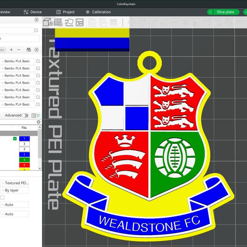 National League Wealdstone keychain badge color printable and renderable