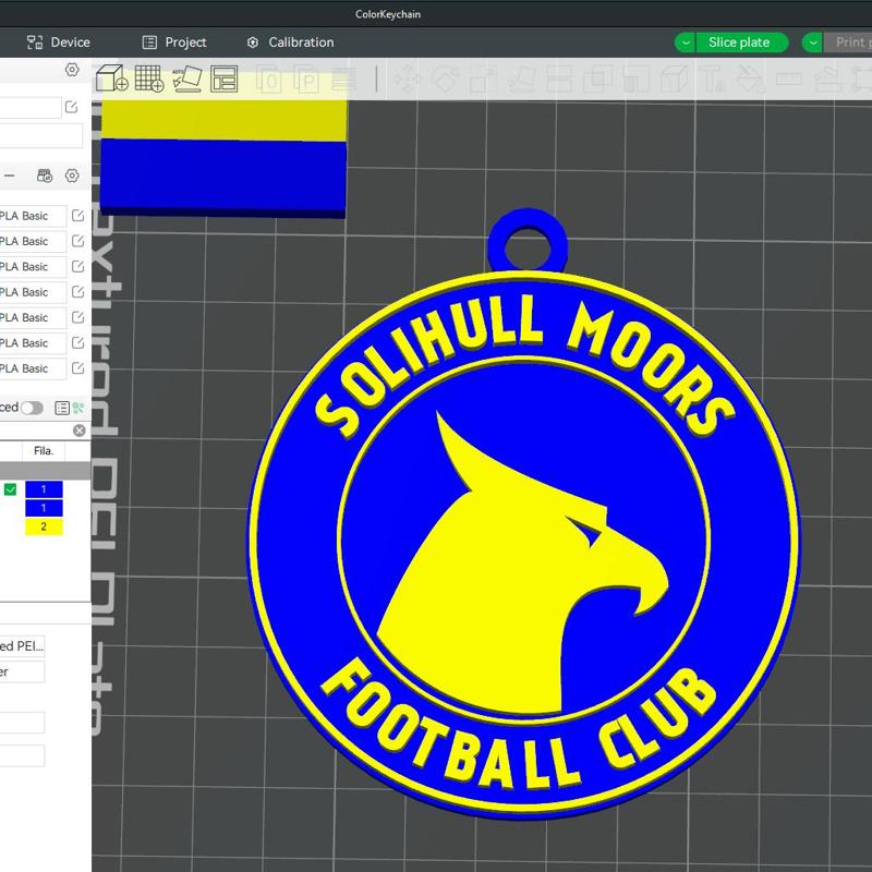 National League Solihull Moors keychain badge color printable and renderable