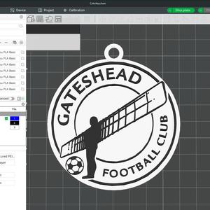 National League Gateshead keychain badge color printable and renderable