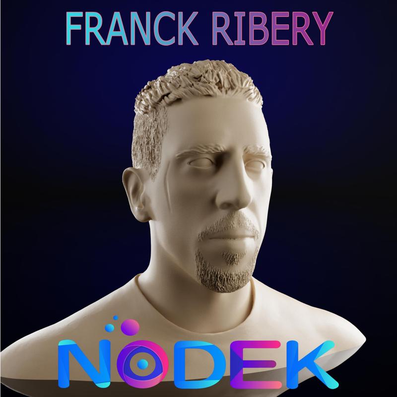 Bust of Franck Ribéry - The Magic of Dribbling in 3D