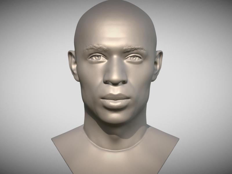 Thierry Henry bust for 3D printing
