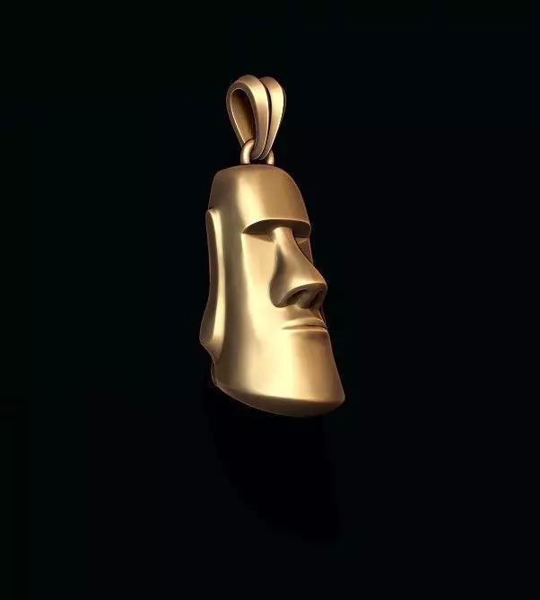 Moai head pendant