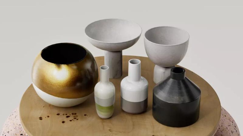 SET JARRONES DECORATIVOS - FLOREROS - VASOS