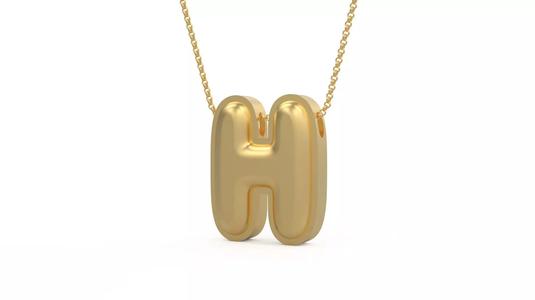 Model 1191 H Initial Letters Charm Balloon 20mm