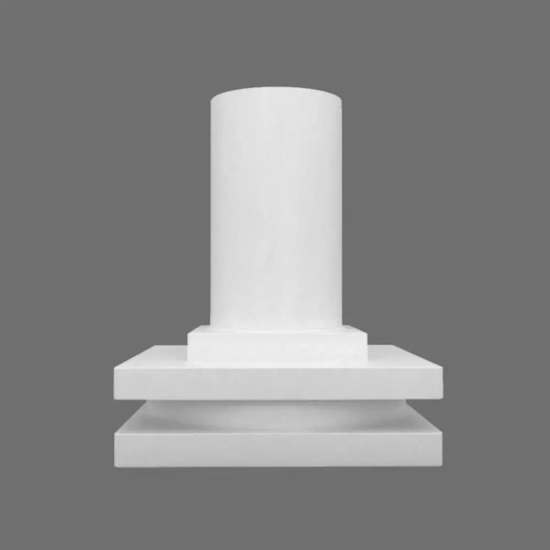 Printable square cylindrical pedestal base 3d model