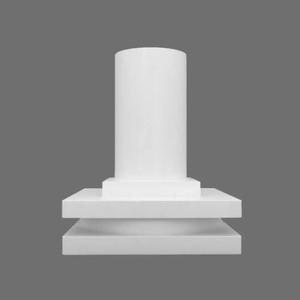 Printable square cylindrical pedestal base 3d model