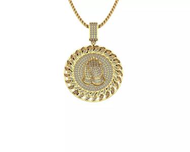 Joining Hand Diamond Pendants