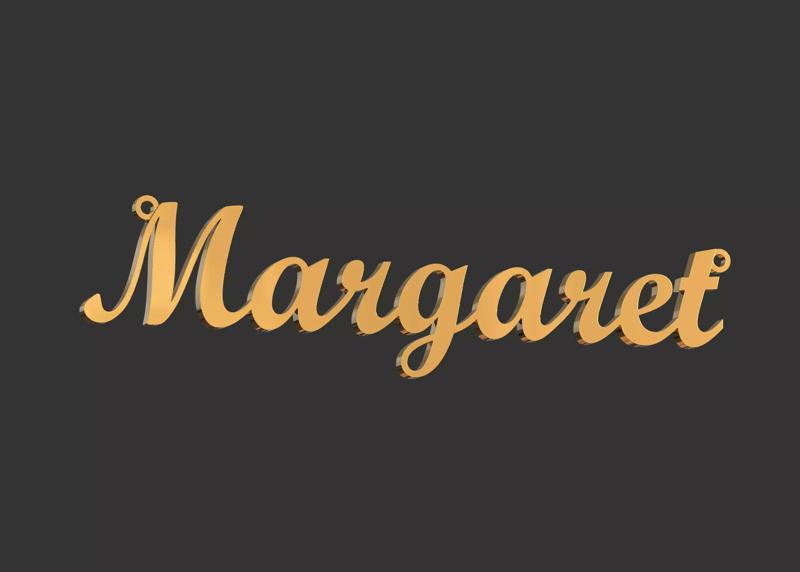 Margaret name plate pendant