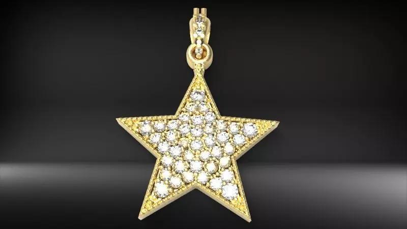 FIVE 5 POINT STAR PENDANT NECKLACE CHARM BRACELET